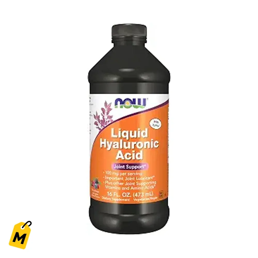Acido Hialuronico Liquido NOW Foods Sabor Baya 100mg Pa Tus Articulaciones 16oz