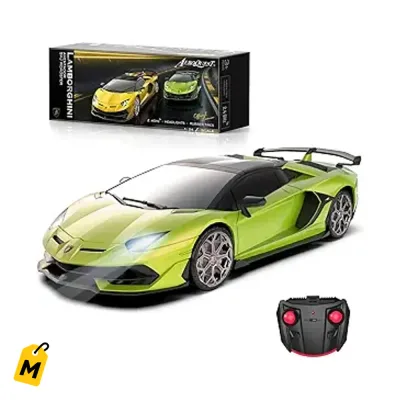 AEROQUEST Lamborghini Aventador SVJ Verde Carro RC 1:24 Pa La Gozadera