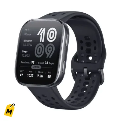 Amazfit Bip 6 Smart Watch Negro - Bateria 14 Dias, Pantalla AMOLED, GPS y AI