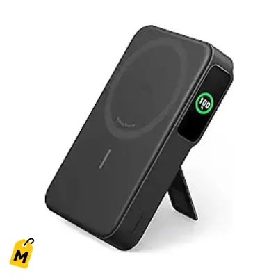 Anker MagGo Power Bank Qi2 15W 10,000mAh Carga Rapida MagSafe iPhone con Pantalla y Base