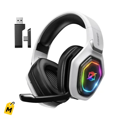 Audifonos Gaming Inalambricos 2.4GHz USB y Tipo-C con Microfono para PC PS5 PS4 Celular Sw