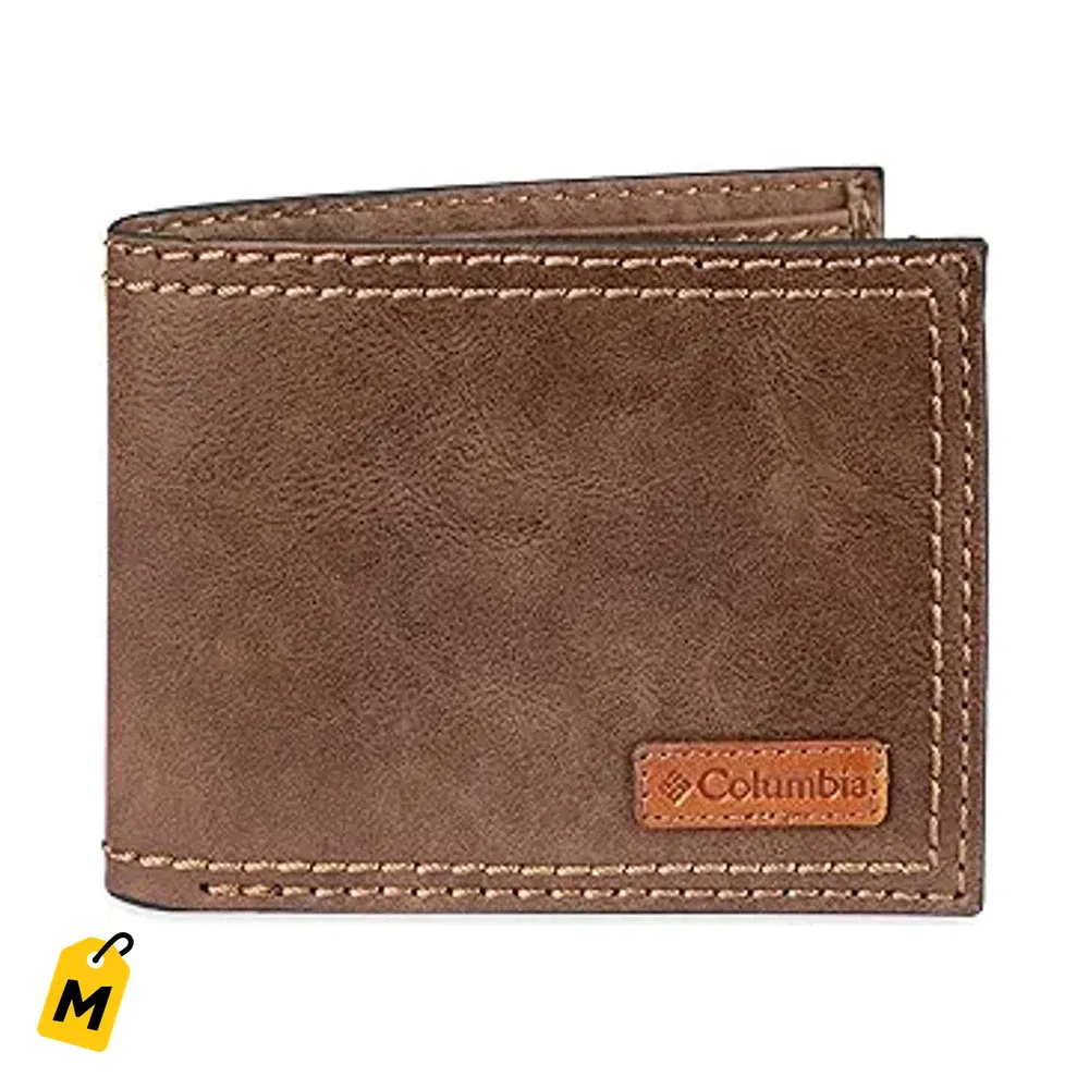 Billetera Columbia RFID Pa Hombre - Proteccion y Estilo en Marron Oscuro