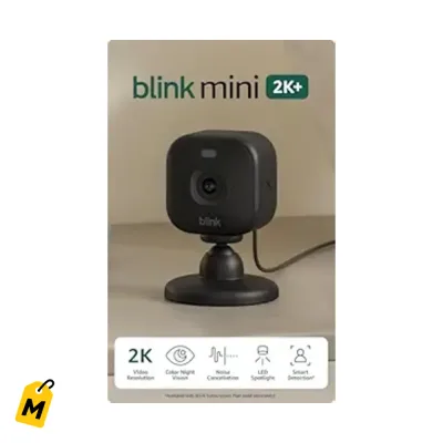 Blink Mini 2K+ El Mas Nuevo - Camara Seguridad Pa Tu Casa, 2K, Noche, Audio Jevi - 2 Negra