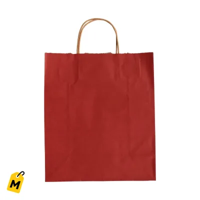 Bolsas de Regalo Rojas Mate Kraft Grandes - Paq de 4