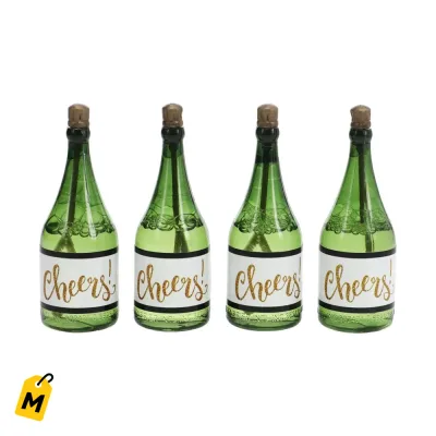 Botellitas de Champan con Burbujas, Paquete de 4, Pa la Gozadera!