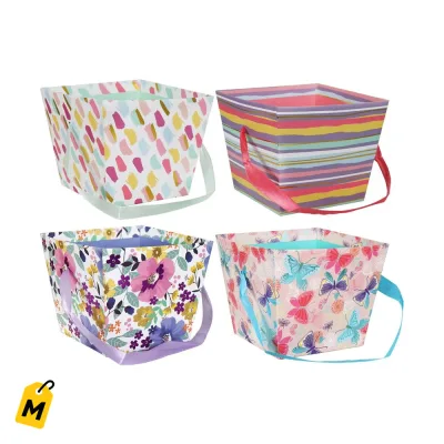 Cajitas Decorativas con Lazos Pa Tus Regalos, 5x5x4.25 pulg.