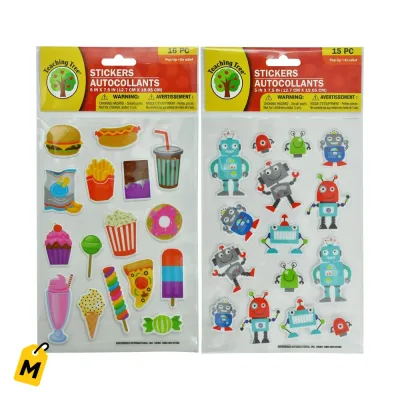 Calcomanias Surtidas con Relieve para Ninos