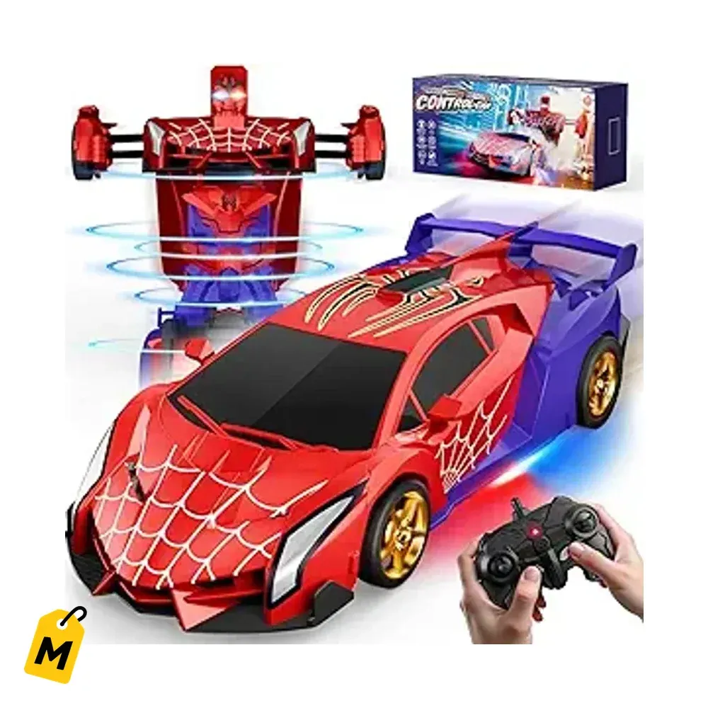 Carro RC Arana Transformable con Luces LED - Giro 360 - Control 2.4GHz