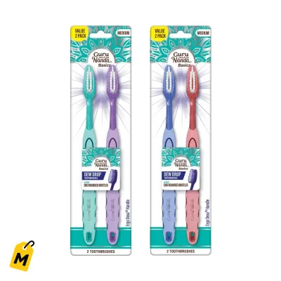 Cepillo Gurunanda Dew Drop Mediano - Pack 2 Colores Variados