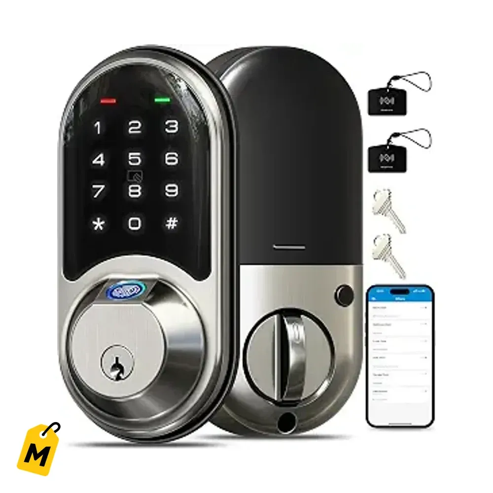 Cerradura Inteligente Veise RZ07 Huella Digital 7 en 1 Entrada Sin Llave