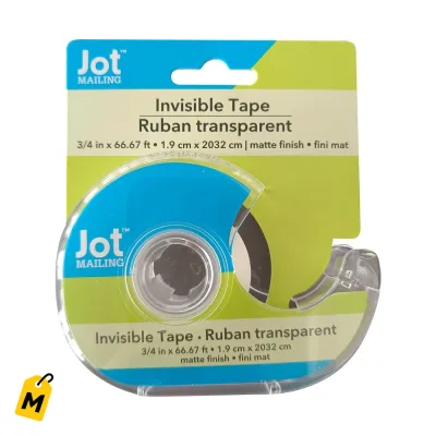 Cinta Invisible Jot Con Dispensador - Pega Duro y Seguro Pa To Lo Que Necesites