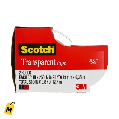 Cinta Scotch Transparente Pack de 2 Rollos - Calidad Que Pega Duro
