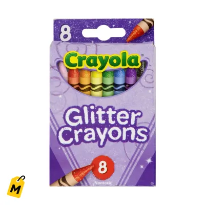 Crayola Creyones con Brillo, 8 Unidades - Para Dibujos Que Resaltan