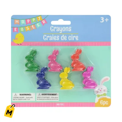 Crayolas Chulas de Conejito Set de 6 para Ninos
