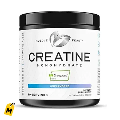 Creatina Creapure Muscle Feast Polvo - Pura, Vegana, Pa Musculos y Recuperacion 300g