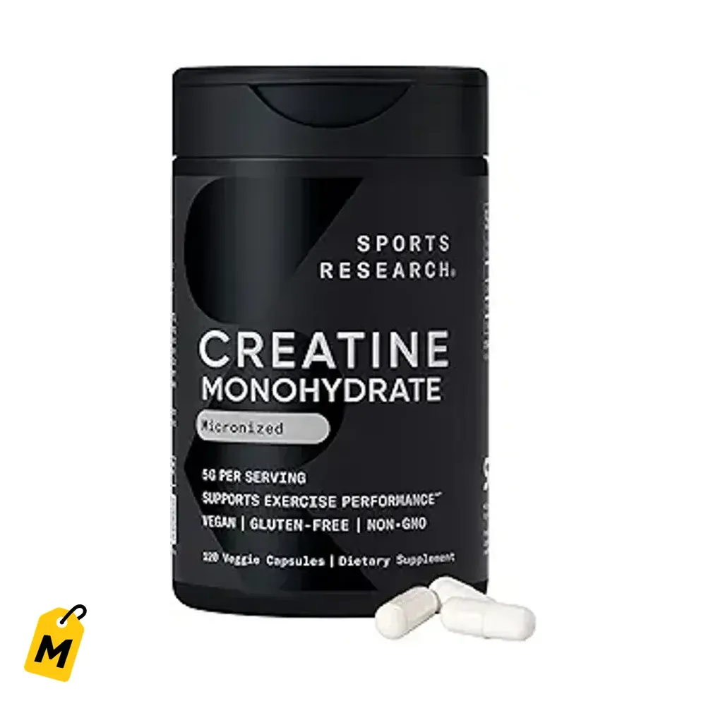 Creatina Monohidratada SR Capsulas 5g 120unid Musculo Fuerza Rendimiento Vegana