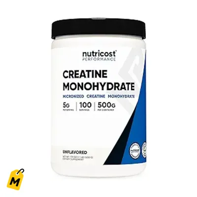 Creatina Nutricost 500G - Micronizada pa mas fuerza y aguante
