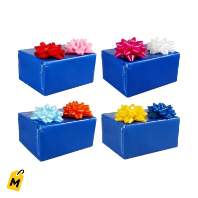 Dale un Toque Chulo a Tus Regalos con Estos Lazos Brillantes - Paquete de 2