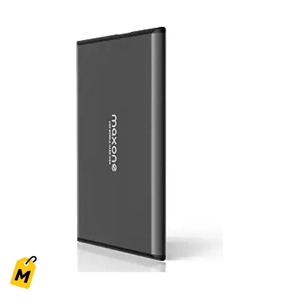 Disco Duro Externo Maxone 500GB Ultra Fino USB 3.0 pa PC y Laptop Gris Carbon