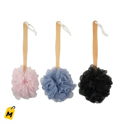 Esponja de Bano con Mango de Madera - Limpia tu Espalda sin Esfuerzo