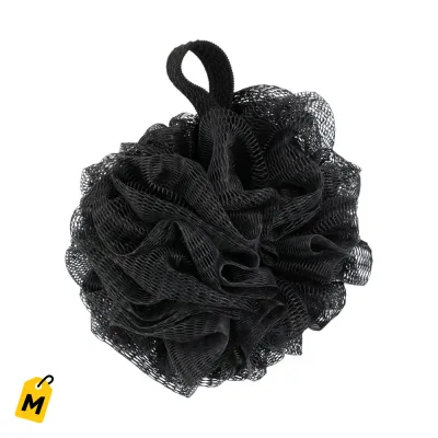 Esponja Negra Exfoliante para Bano de Malla - Piel Suave y Brillante