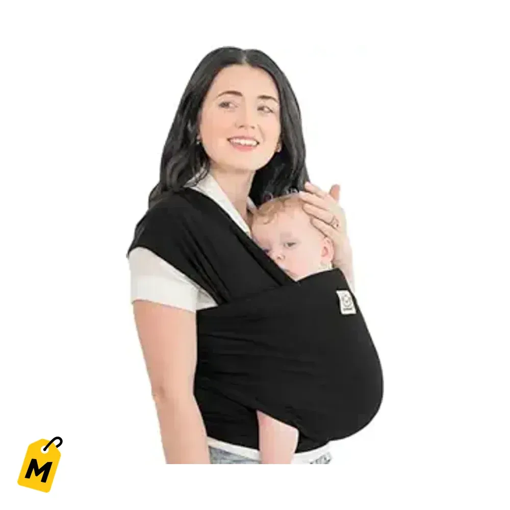 Faja Portabebe KeaBabies Original Negro Trendy - Comoda y Manos Libres para Tu Bebe