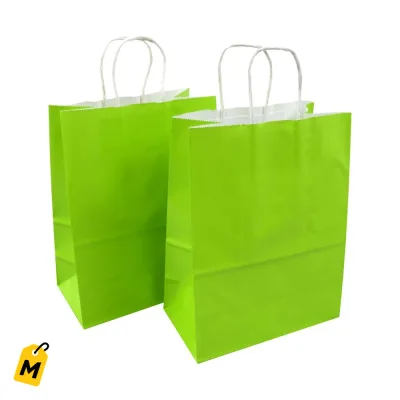 Fundas de Regalo Verde Limon Brillantes Voila, Paquete de 4