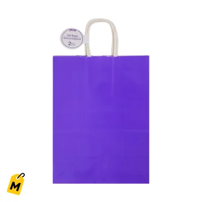 Fundas de Regalo Voila Morado Brillante, Medianas, Paq de 2
