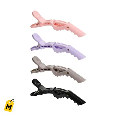 Pinzas Caiman de Pelo Colores Surtidos Paquete de 4