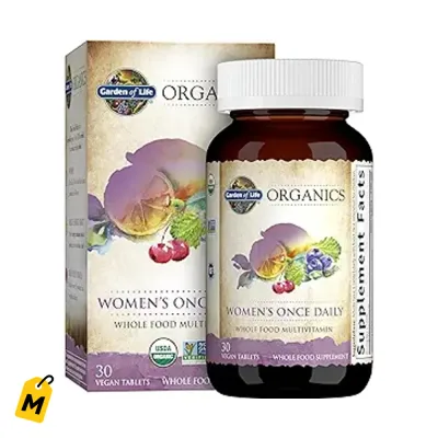 Multivitaminico Organico Garden of Life pa Mujeres. Una al dia. Energia, Pelo, Piel, Unas.