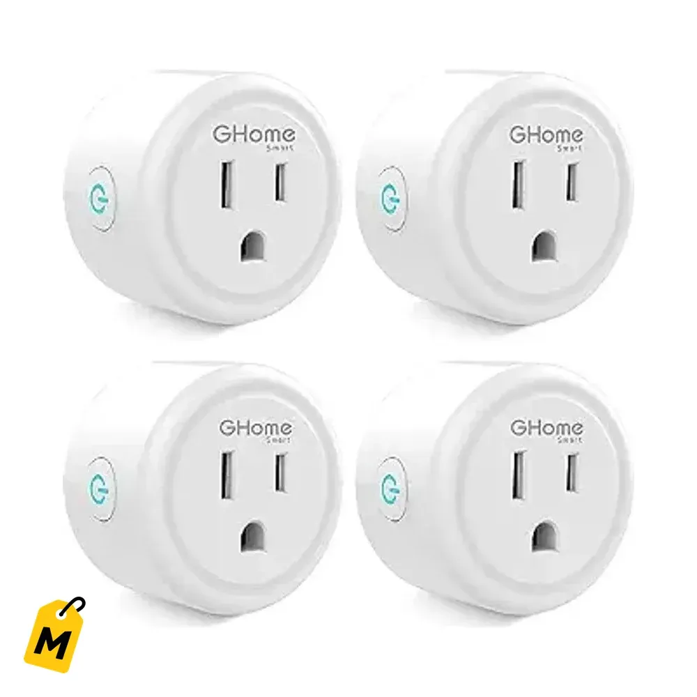 GHome Smart Plug Mini (4-Pack) - Controla tu casa con Alexa y Google