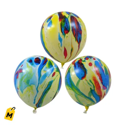 Globos Latex Marmol Colores para Fiestas y Celebraciones Paquete de 10