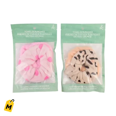 Gomas de Pelo Microfibra Secado Rapido, Colores Surtidos, Pack de 2