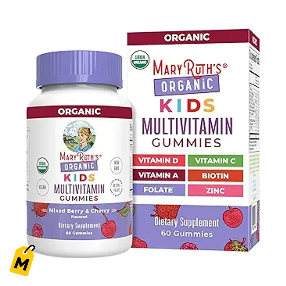 MARYRUTHS Gomitas Vitaminas Organicas para Ninos 4+ 60ct Refuerza Salud