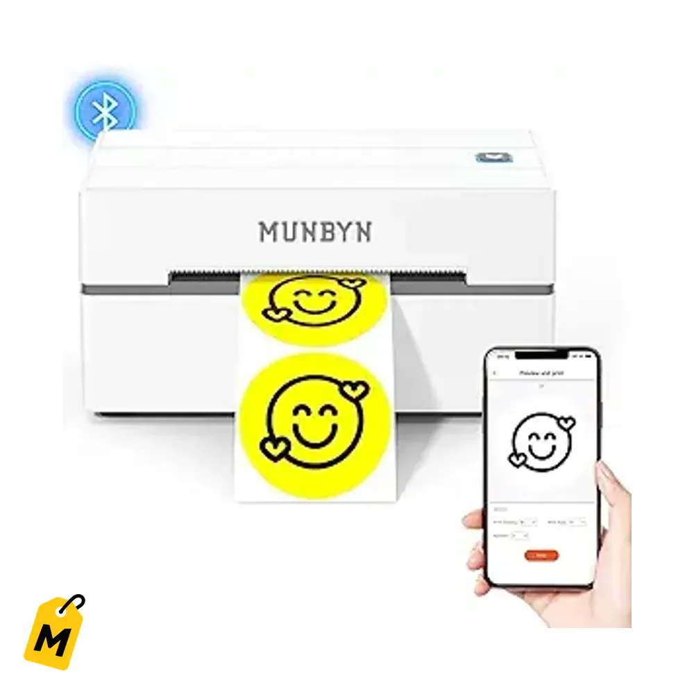 Impresora Termica MUNBYN 130B Bluetooth 4x6 Para Envios Negocios y Casa Multiplataforma