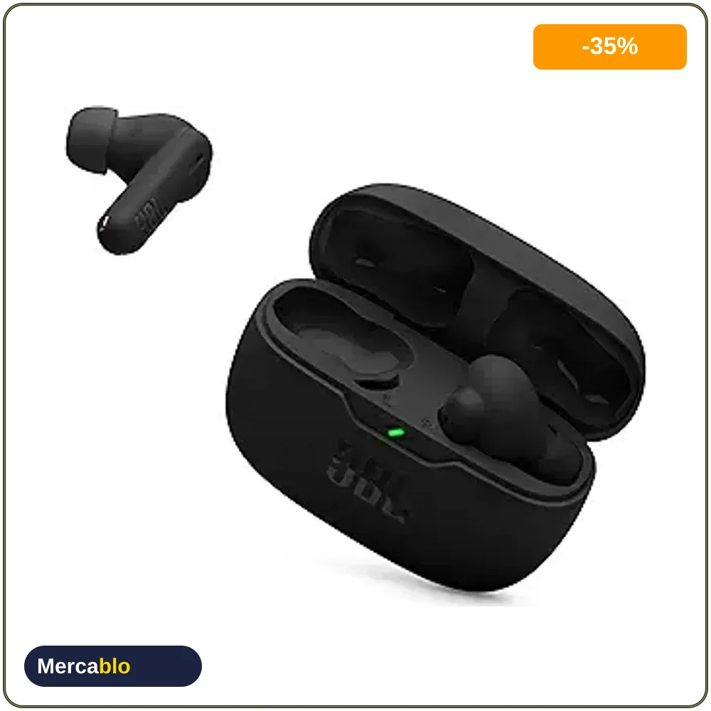 JBL Vibe Beam 2 - Audifonos Inalambricos con Sonido JBL Puro y Cancelacion de Ruido