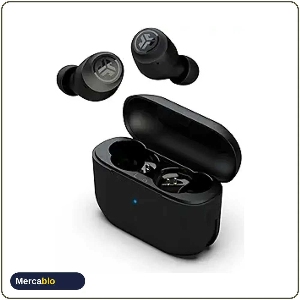 JLab Go Air Pop+ Audifonos Inalambricos Bluetooth - 35H Bateria, Sonido Nitido, Negros