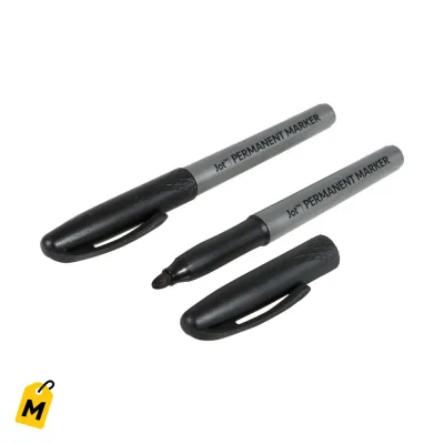 Jot Marcadores Permanentes Negros Punta Fina - Paquete de 2