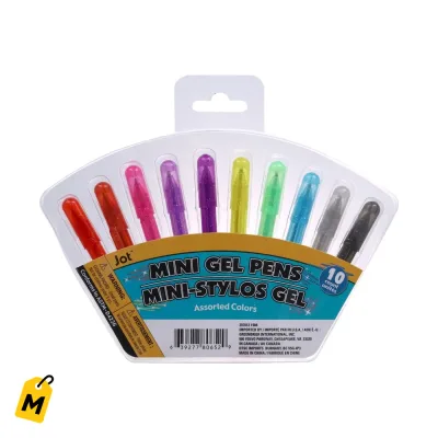 Jot Mini Boligrafos Gel Colores Surtidos Paquete de 10