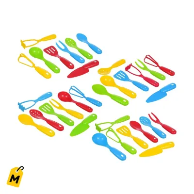 Juego de Utensilios de Cocina Plasticos para Ninos, 8 Piezas