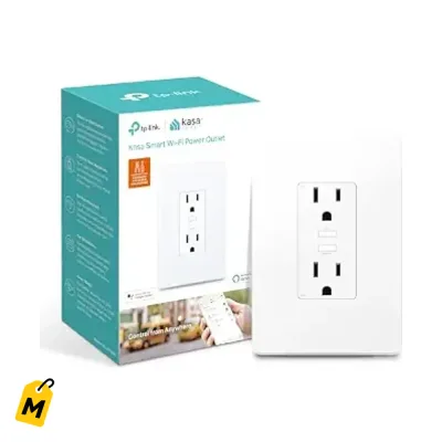 Kasa Smart KP200: Enchufe Doble de Pared Wi-Fi - Controla tu Casa Facilito