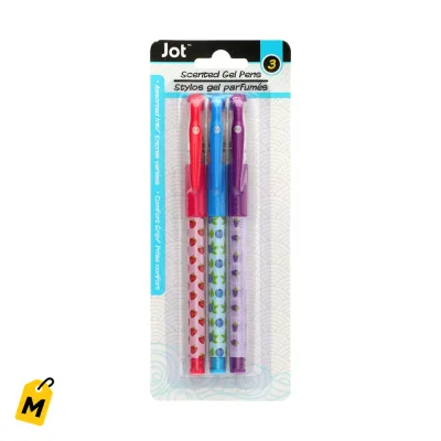 Lapiceros de Gel Frutales Paq de 3