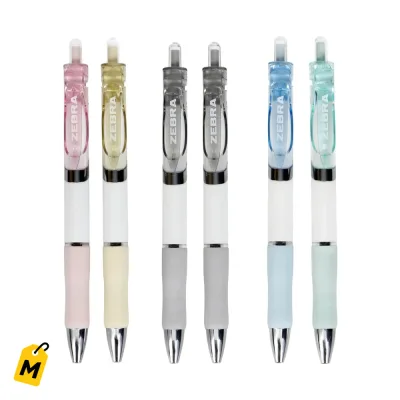 Lapiceros Gel Zebra Retractil Punta Mediana, Colores Surtidos, Pack de 2