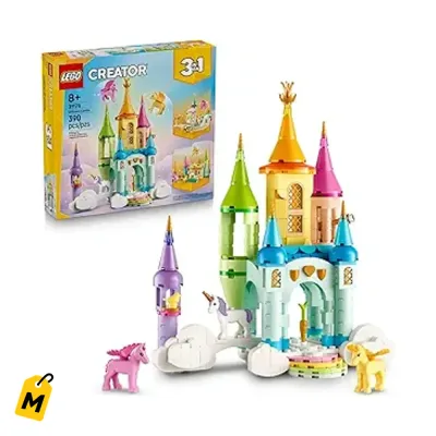 LEGO Creator 3 en 1 Unicornio: Castillo, Barco o Parque. Diversion a otro nivel!