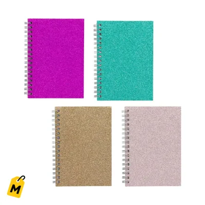 Libreta Jot Espiral con Brillo Colores Surtidos pa tus ideas y apuntes