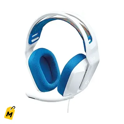 Auriculares Gaming Logitech G335 Blanco con Microfono - Comodo y Sonido Nitido