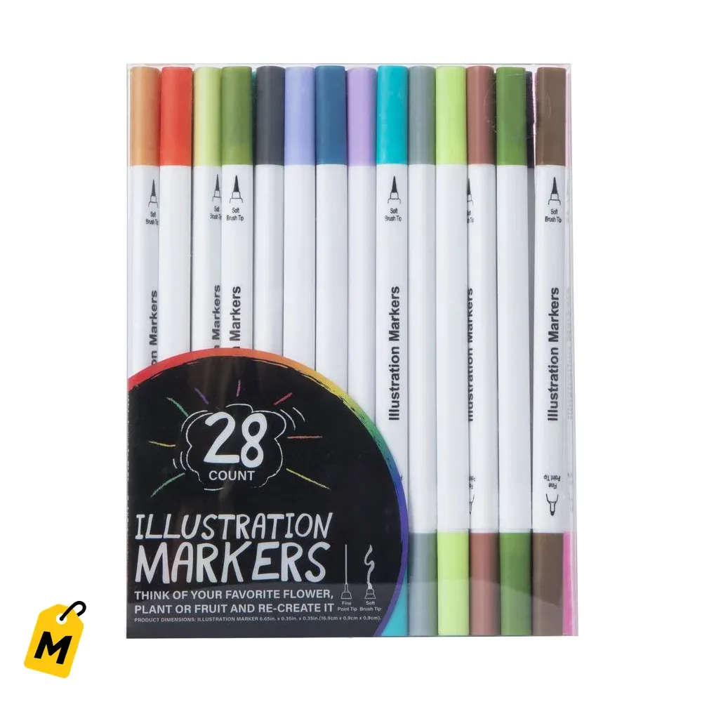 Marcadores Doble Punta 28 Colores Pa Tus Disenos 1