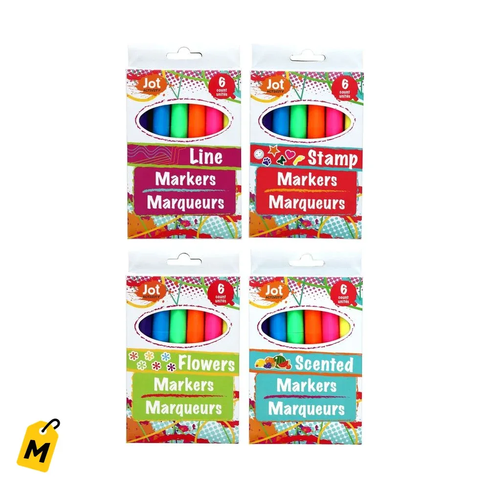 Marcadores Jot Surtidos de 6 Colores, Pa Dibujar y Crear Sin Limites 1