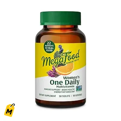 MegaFood Multivitaminico Mujer - Pa tu energia huesos e inmunidad - 90 Tabletas