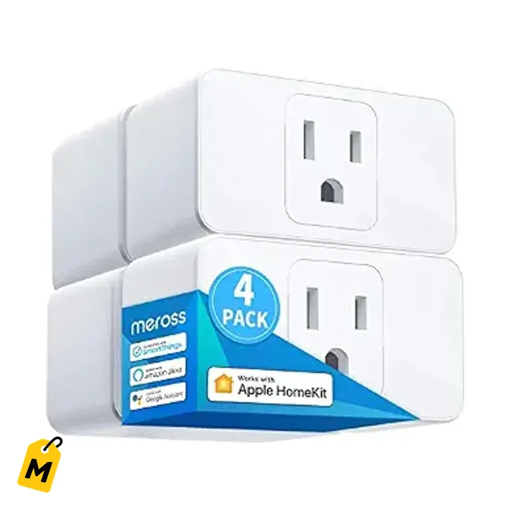 meross Toma Corriente Inteligente 15A (4-Pack) - Control Voz y App, HomeKit Alexa Google